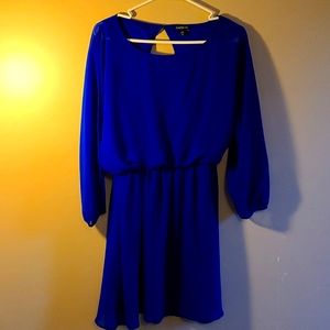 EXPRESS long sleeved sheer dress